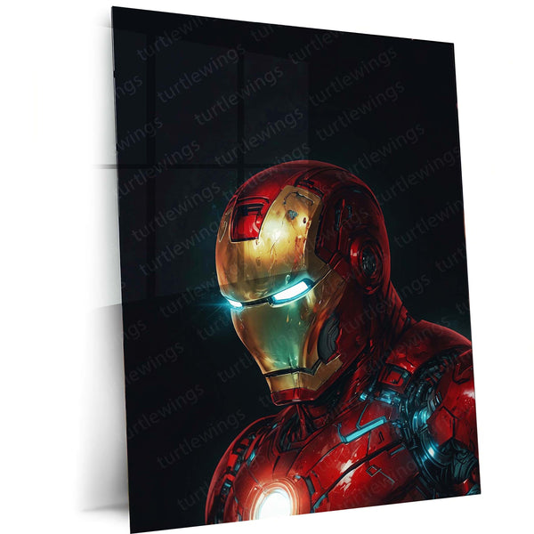 Iron Man Metal Frame | Tony Stark Wall Art | Marvel Superhero Frame - TURTLEWINGS 