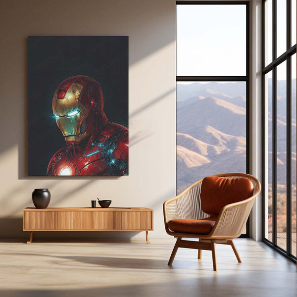 Iron Man Metal Frame | Tony Stark Wall Art | Marvel Superhero Frame - TURTLEWINGS 
