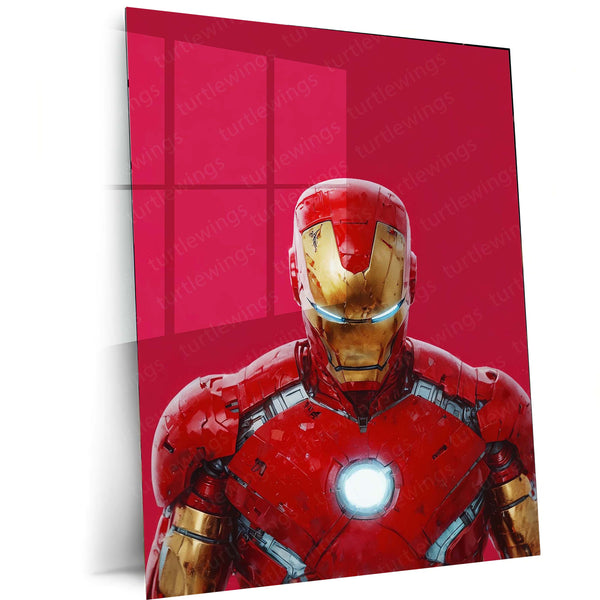 Iron Man Metal Frame | Tony Stark Wall Art | Marvel Superhero Frame01 - TURTLEWINGS 