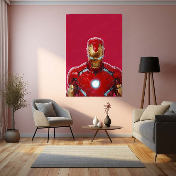 Iron Man Metal Frame | Tony Stark Wall Art | Marvel Superhero Frame01 - TURTLEWINGS 