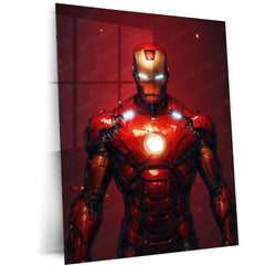 Iron Man Metal Frame | Tony Stark Wall Art | Marvel Superhero Frame 02 - TURTLEWINGS 