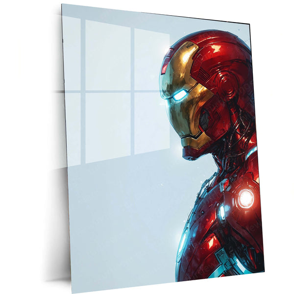 Iron Man Metal Frame | Tony Stark Wall Art | Marvel Superhero Frame 03 - TURTLEWINGS 