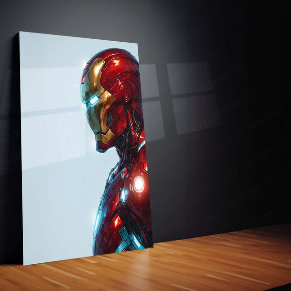 Iron Man Metal Frame | Tony Stark Wall Art | Marvel Superhero Frame 03 - TURTLEWINGS 