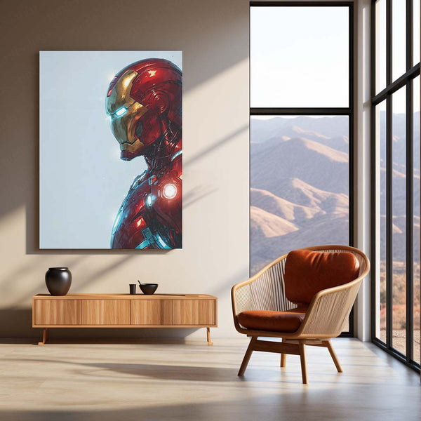 Iron Man Metal Frame | Tony Stark Wall Art | Marvel Superhero Frame 03 - TURTLEWINGS 