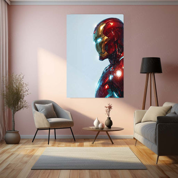 Iron Man Metal Frame | Tony Stark Wall Art | Marvel Superhero Frame 03 - TURTLEWINGS 