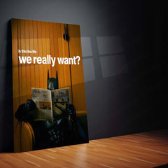 Is This the Life We Really Want? – Batman Reading The Guardian | Dark Reflection Metal Frame