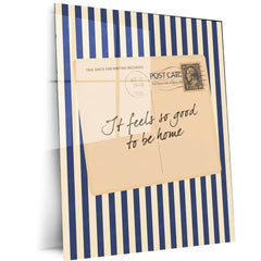 Vintage Postcard – “It Feels So Good To Be Home” | Aesthetic Retro Metal Frame - TURTLEWINGS 