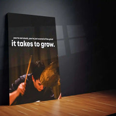 Quote Metal Poster | It Takes Time to Grow | Discipline, Consistency & Growth Mindset Metal Frame - TURTLEWINGS 