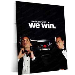 Quote Metal Poster | Mike Ross & Harvey Specter – It’s Not Over Until We Win Metal Frame Relentless Legal Mindset Wall Art | Winning Mentality & Elite Strategy Quote Metal Poster
