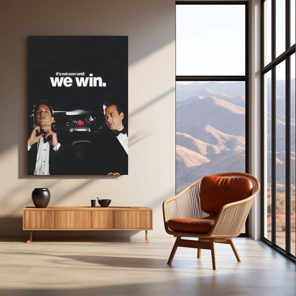 Quote Metal Poster | Mike Ross & Harvey Specter – It’s Not Over Until We Win Metal Frame Relentless Legal Mindset Wall Art | Winning Mentality & Elite Strategy Quote Metal Poster