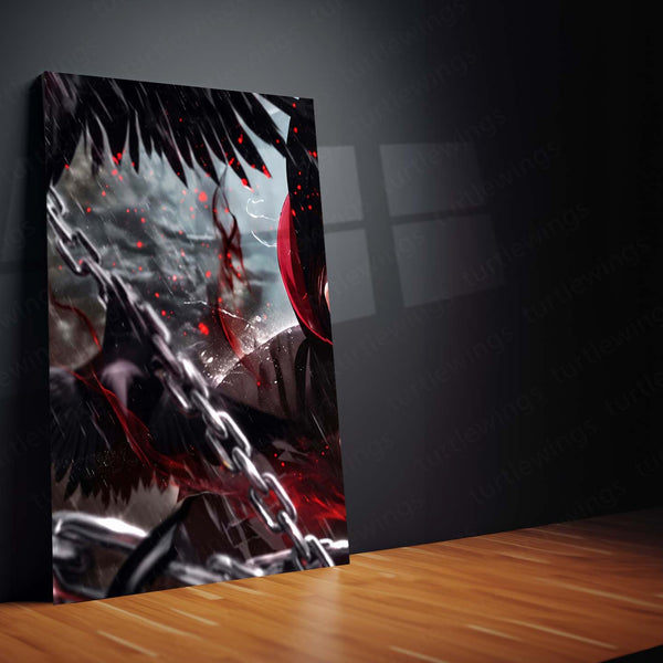 Anime Metal Poster Set of 3 | Naruto | Itachi Uchiha Sharingan & Akatsuki Triptych Wall Art