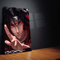 Anime Metal Poster Set of 3 | Naruto | Itachi Uchiha Sharingan & Akatsuki Triptych Wall Art