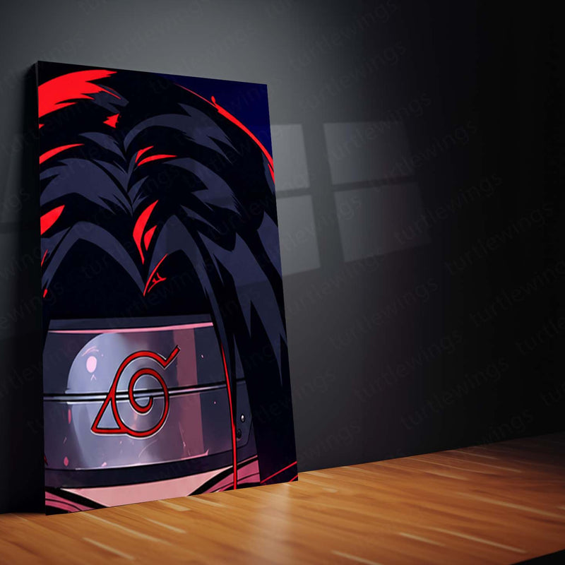 Anime Metal Poster Set of 9 | Naruto Shippuden | Itachi Uchiha Anime Wall Art | Sharingan Akatsuki 9 Panel Metal Print | Uchiha Clan Decor