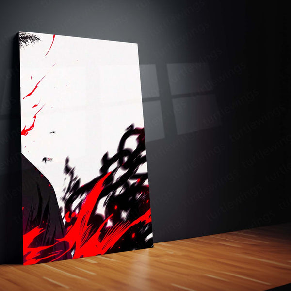 Anime Metal Poster Set of 3 | Naruto | Itachi Uchiha Red Sharingan Triptych Wall Art