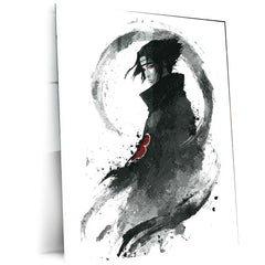 Anime Metal Poster | Itachi Uchiha – Akatsuki Sharingan Metal Poster | Naruto Anime Wall Frame