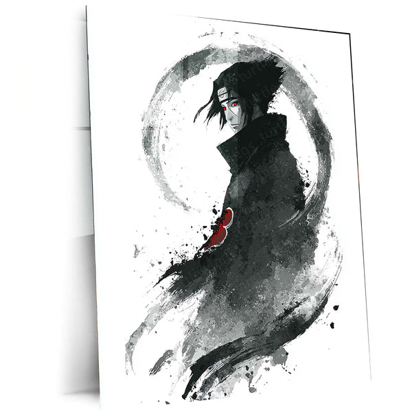 Anime Metal Poster | Itachi Uchiha – Akatsuki Sharingan Metal Poster | Naruto Anime Wall Frame