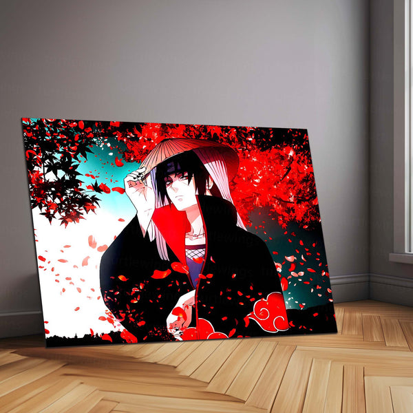 Anime Metal Poster | Itachi Uchiha – The Silent Protector | Akatsuki Legacy Metal Frame Poster