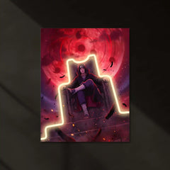 Itachi Uchiha Neon LED Frame | Naruto Anime Wall Art | Akatsuki Sharingan Power Design - TURTLEWINGS 