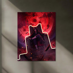 Itachi Uchiha Neon LED Frame | Naruto Anime Wall Art | Akatsuki Sharingan Power Design - TURTLEWINGS 