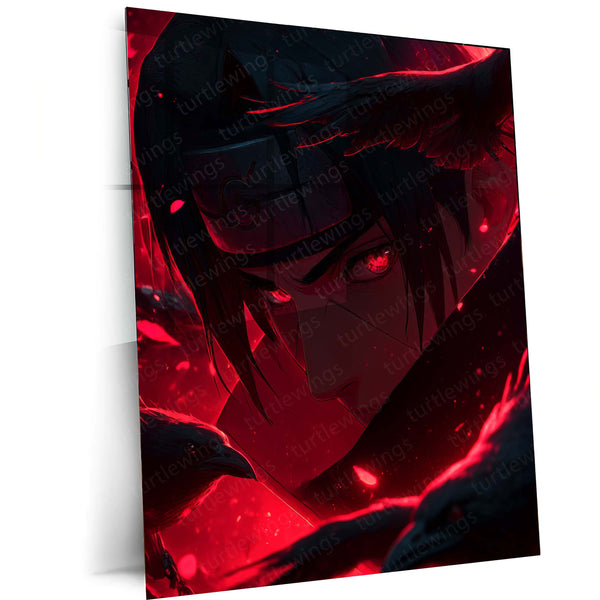 Itachi Uchiha – Crows of Genjutsu Metal Poster | Naruto Wall Frame 01