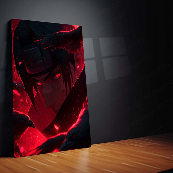 Itachi Uchiha – Crows of Genjutsu Metal Poster | Naruto Wall Frame 01