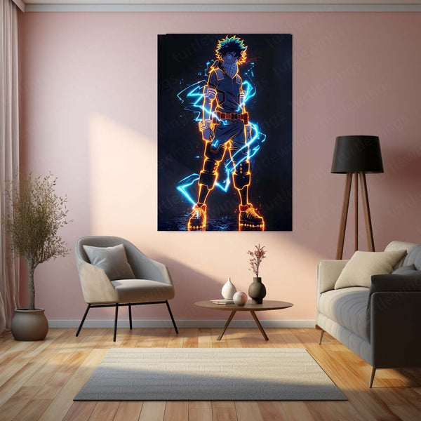 Anime Metal Poster | Izuku Midoriya – Metal Poster | My Hero Academia Wall Frame 1