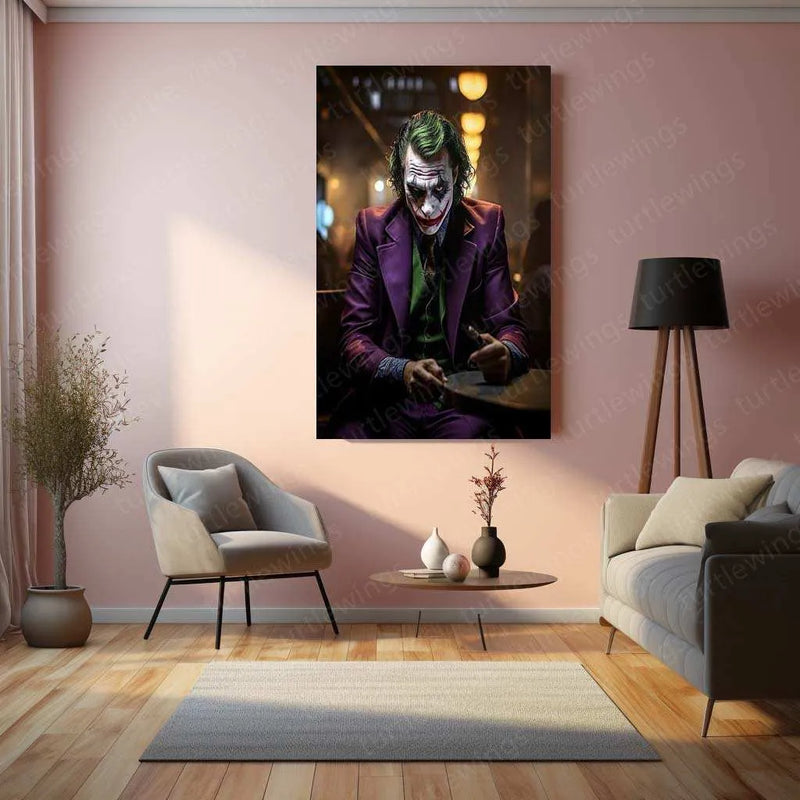 Joker Metal Poster – Iconic Villain Wall Art | Dark & Gritty DC Decor - TURTLEWINGS 