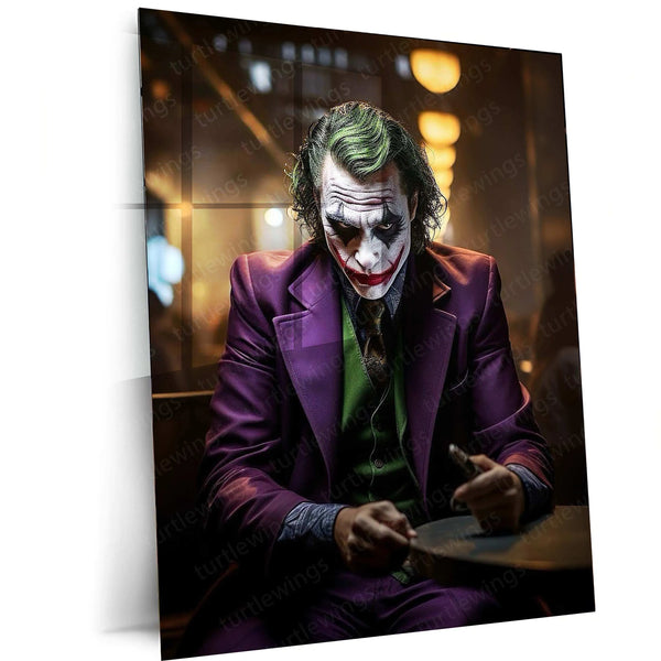 Joker Metal Poster – Iconic Villain Wall Art | Dark & Gritty DC Decor - TURTLEWINGS 
