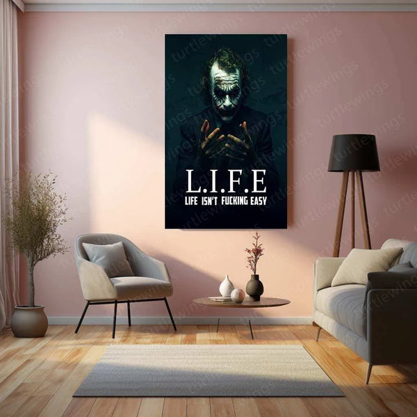 Joker 'Life ' Quoted Metal Poster - TURTLEWINGS 