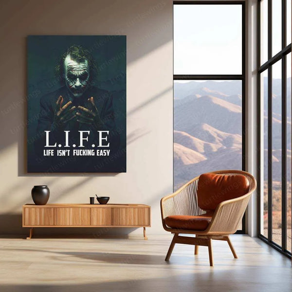 Joker 'Life ' Quoted Metal Poster - TURTLEWINGS 