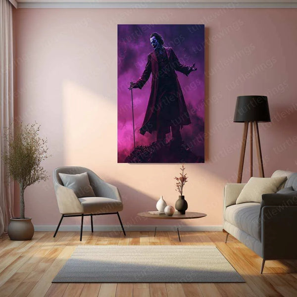 Joker Metal Poster – Iconic Villain Wall Art | Dark & Gritty DC Decor 2 - TURTLEWINGS 