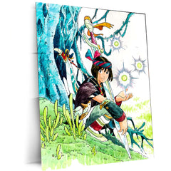 Game Metal Poster | Jade Cocoon – Guardian of the Forest | Classic Fantasy RPG Metal Frame Poster