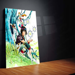 Game Metal Poster | Jade Cocoon – Guardian of the Forest | Classic Fantasy RPG Metal Frame Poster