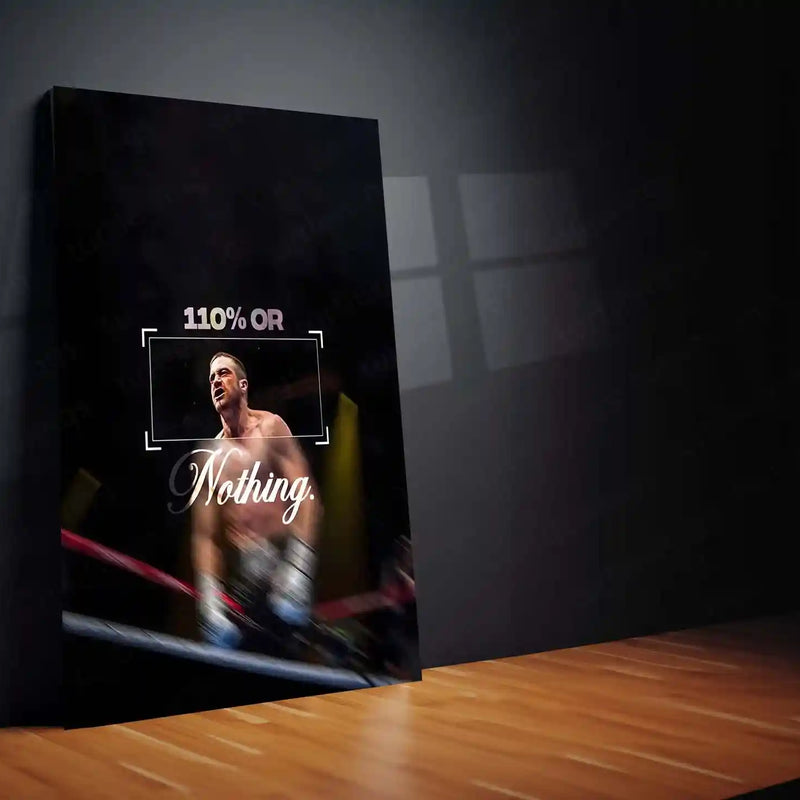 Quote Metal Poster | Jake Gyllenhaal – 110% or Nothing | Obsession, Discipline & Relentless Focus Metal Frame - TURTLEWINGS 