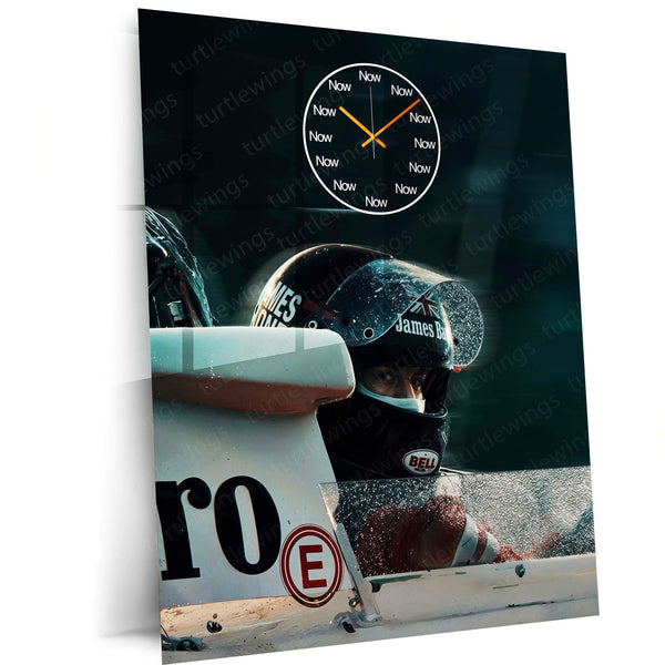 James Hunt Racing Legend Metal Print | Vintage Formula Racing Wall Art | Retro Motorsport Poster