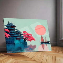 Japan Shrine Temple – Serenity of the Rising Sun Metal Frame - TURTLEWINGS 