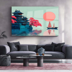 Japan Shrine Temple – Serenity of the Rising Sun Metal Frame - TURTLEWINGS 