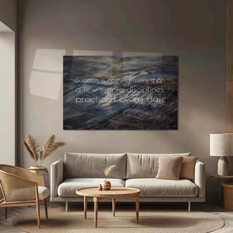 Quote Metal Poster | Jim Rohn Quote Metal Poster | Success Discipline Motivational Wall Art