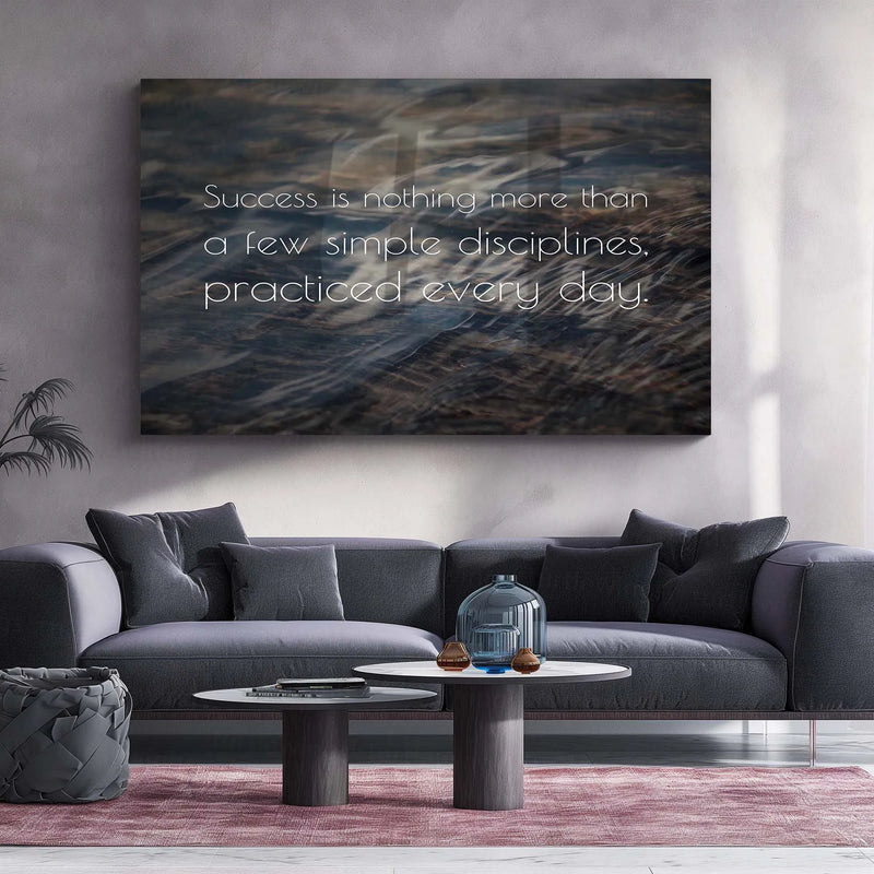 Quote Metal Poster | Jim Rohn Quote Metal Poster | Success Discipline Motivational Wall Art