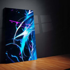 Game Metal Poster Set of 9 | Jinx Metal | Arcane League of Legends Wall Art | Blue & Purple Jinx 9 Panel Metal Print