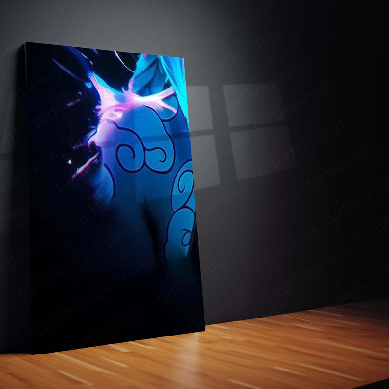 Game Metal Poster Set of 9 | Jinx Metal | Arcane League of Legends Wall Art | Blue & Purple Jinx 9 Panel Metal Print