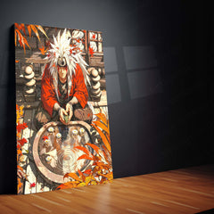 Jiraiya Autumn Reflection – Naruto Metal Poster | Legendary Sannin Wall Frame