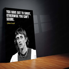 Quote Metal Poster | Johan Cruyff – Motivational Quote Metal Poster | Soccer Legend Wall Frame