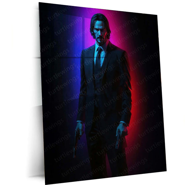 John Wick – Baba Yaga Metal Poster | Assassin Underworld Wall Frame