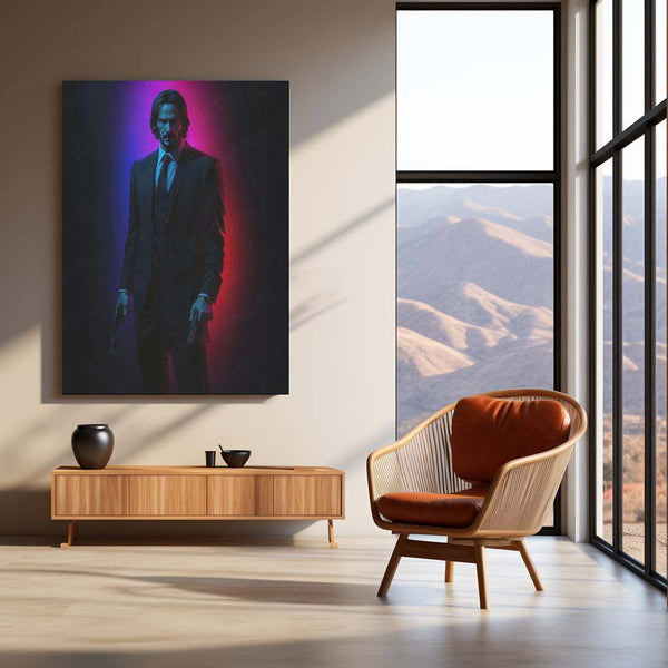 John Wick – Baba Yaga Metal Poster | Assassin Underworld Wall Frame