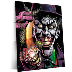 Joker – Clown Prince of Crime Metal Poster | DC Comics Villain Wall Frame
