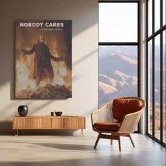 Joker – Nobody Cares, Just Make Money and Enjoy | Cinematic Motivation Metal Frame | Dark Psychology Wall Art