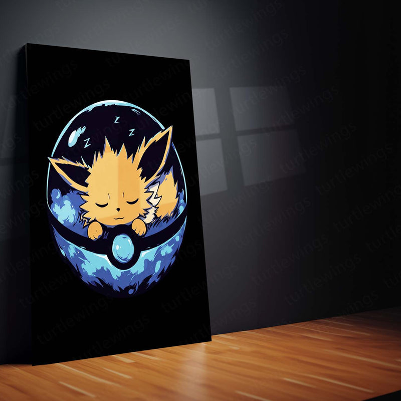 Jolteon Pokémon Metal Frame | Electric Type Thunder Speed Art - TURTLEWINGS 