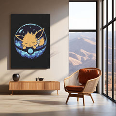 Jolteon Pokémon Metal Frame | Electric Type Thunder Speed Art - TURTLEWINGS 