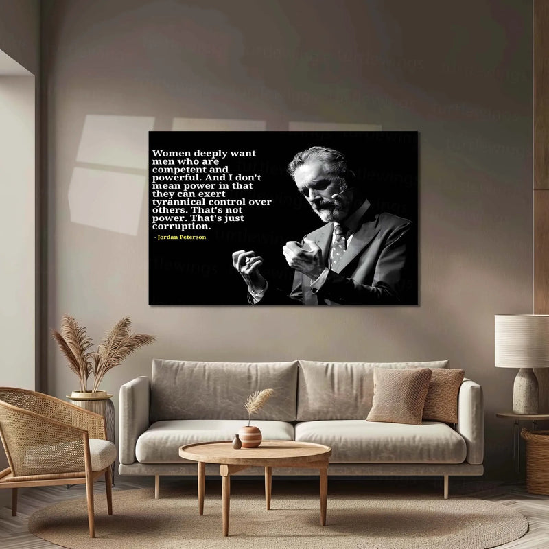 Quote Metal Poster | Jordan Peterson Quote Metal Poster | Strength & Competence Motivational Wall Art